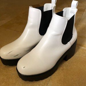 Koi Footwear White Kai Chunky Chelsea Boots